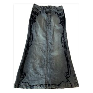 Vintage maxi denim skirt